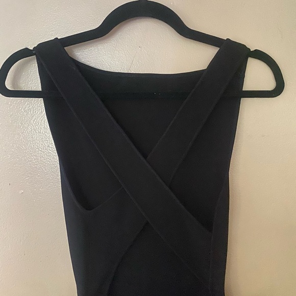 HELSA Lanli Knit Dress black open back maxi gown column sheath FWRD Revolve S - Picture 14 of 14